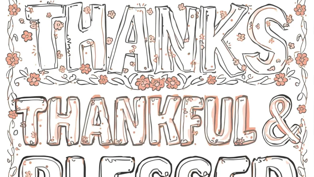 Thankful Quotes Coloring Pages