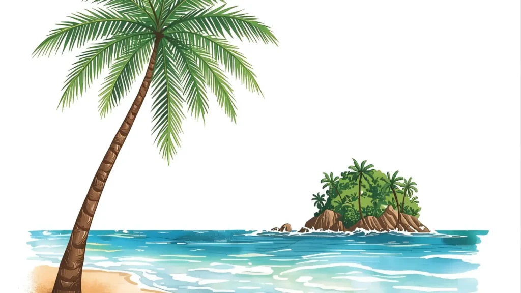 Tropical Island Coloring Pages 🌴