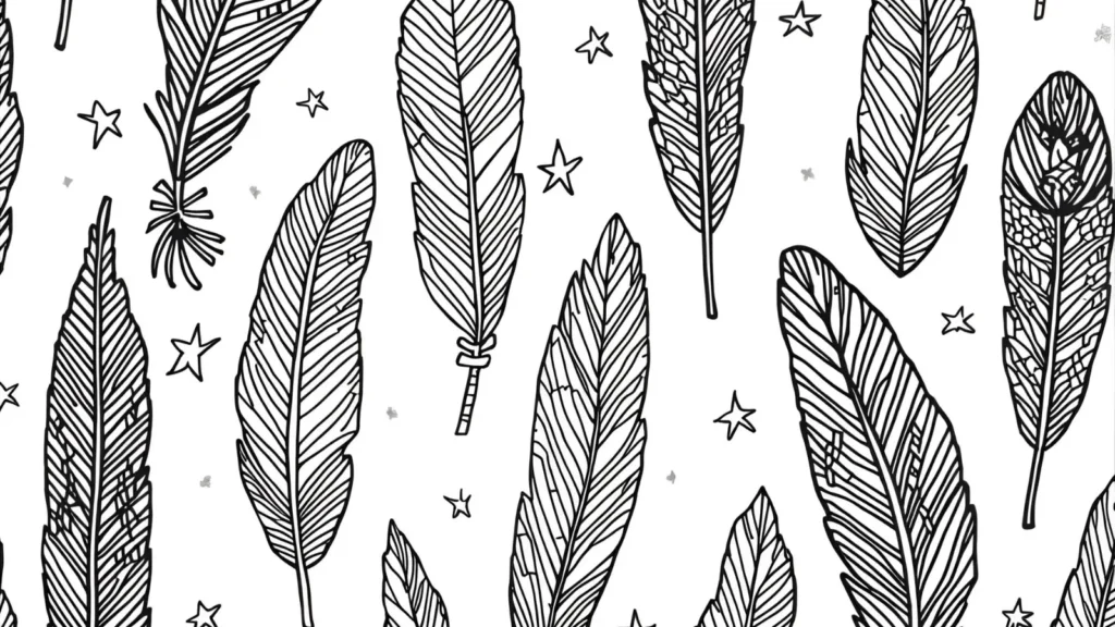 Turkey Feathers Pattern Pages