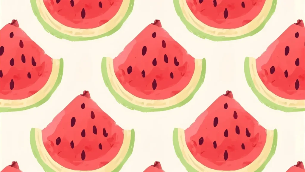 Watermelon Slice Summer Coloring Pages 🍉