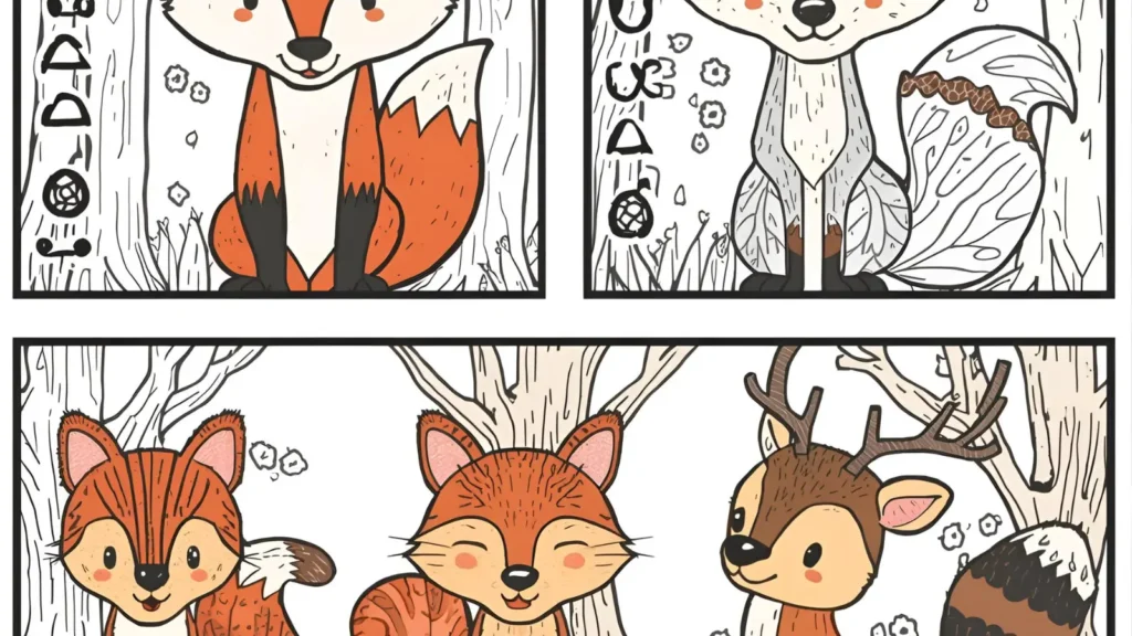 Woodland Animals Coloring Pages