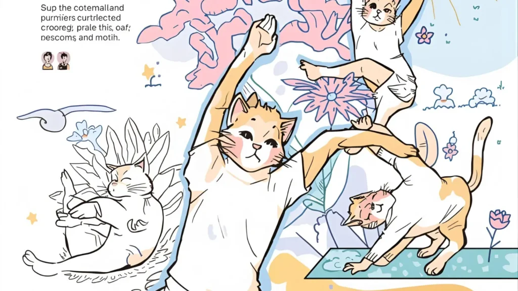 Yoga Cat Coloring Pages