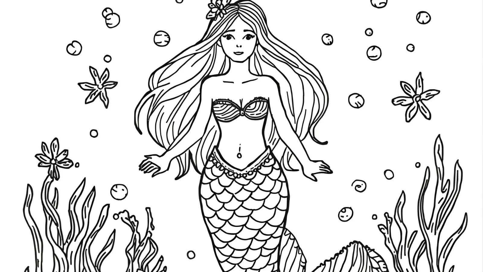 mermaid coloring pages