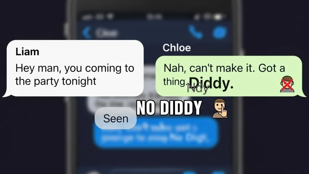 no diddy meaning in text