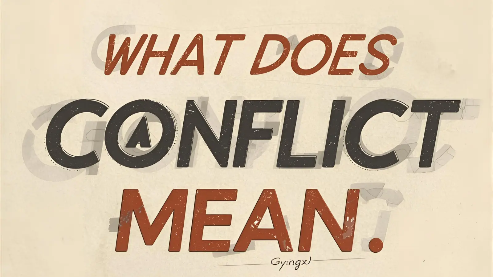 What Does Conflict Mean?
