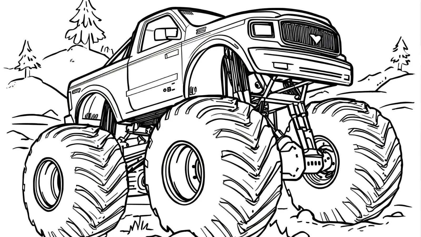 monster truck coloring pages