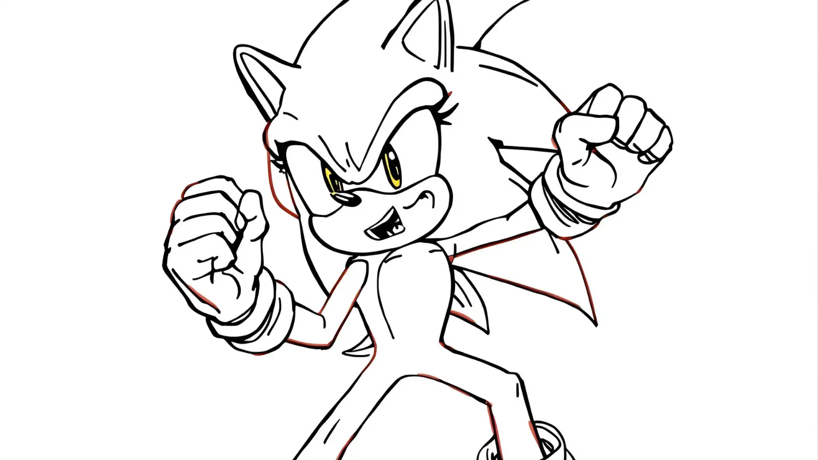 sonic coloring page