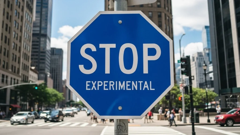 What Does a Blue Stop Sign Mean?