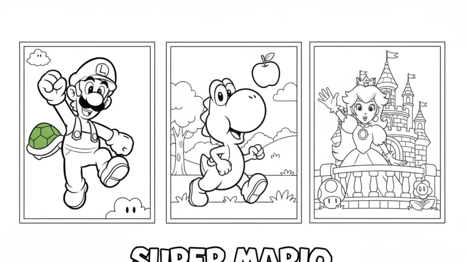 super mario coloring pages