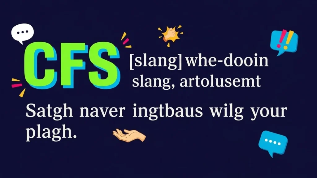 CFS Meaning Slang