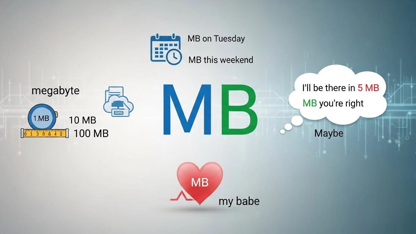 MB meaning in text