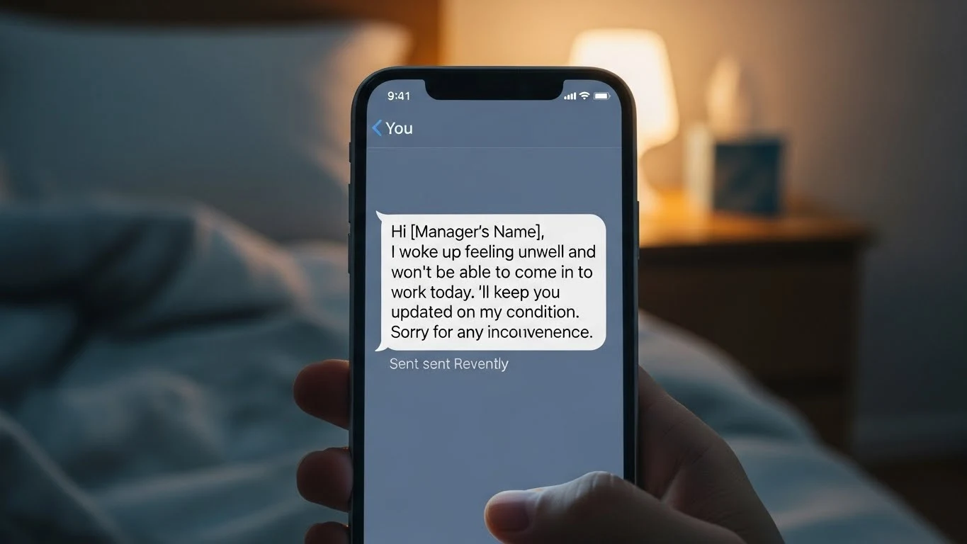how to call in sick text