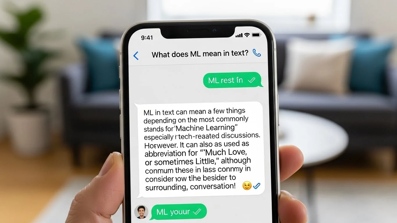 what does ml mean in text